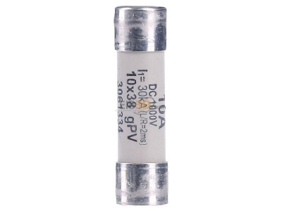 Frontansicht Phoenix FUSE 10,3x38 10A PV Sicherung bis 1000VDC,gPV Char 