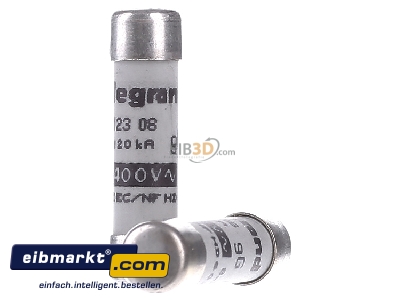 Front view Legrand (BT) 12308 Cylindrical fuse 8A
