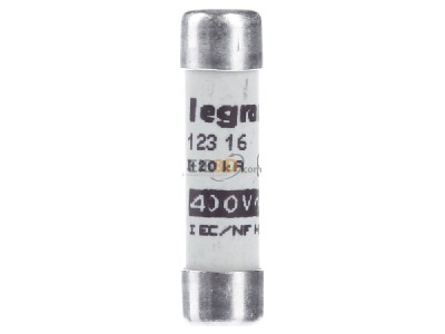 Front view Legrand Bticino 12316 Cylindrical fuse 16A 
