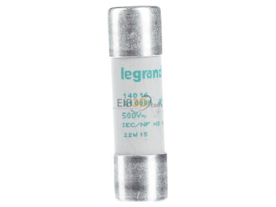Front view Legrand Bticino 14016 Cylindrical fuse 14x51 mm 16A 
