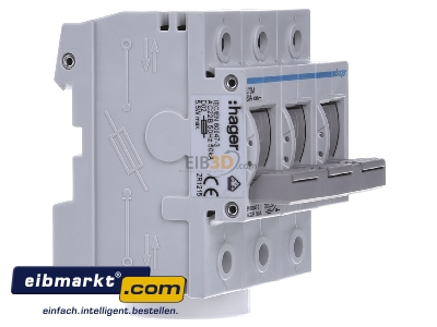 Ansicht links Hager L73M Schalt.-Sicherungs-Einheit D02, 3-pol,63A 
