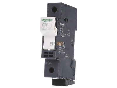 Front view Schneider Electric DF101 Holder for cylindrical fuse 1x10x38 mm 

