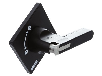 Ansicht oben links Schneider Electric KBF3PZ Front-Drehgriff schwarzer Griff 