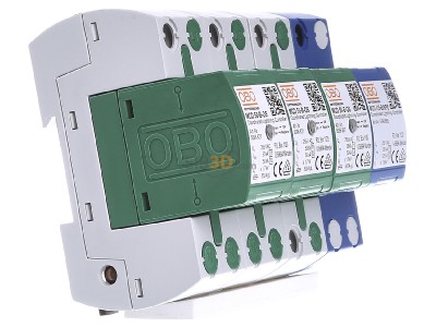 Ansicht links OBO MCD 50-B 3+1-OS Blitzstromableiter Set m.Funktionsanze. 