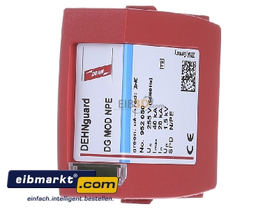 Front view Dehn+Shne DG MOD NPE Surge protection for power supply - 
