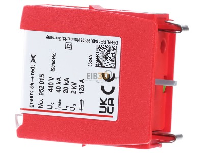 View on the right Dehn DG MOD 440 Surge protection for power supply 
