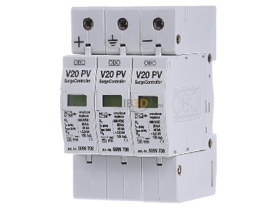 Front view OBO V20-C 3-PH-1000 Surge protection for power supply 
