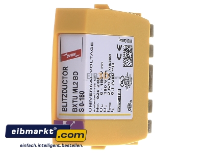 Front view Dehn+Shne BXTU ML2 BD S 0-180 Combined arrester for signal systems
