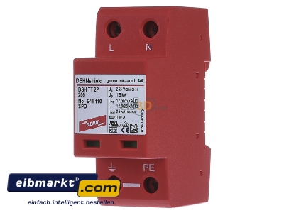 Front view Dehn+Shne DSH TT 2P 255 Combined arrester for power systems
