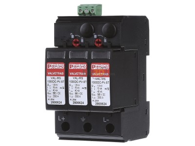 Frontansicht Phoenix VAL-MS1000DCPV/2+VFM berspannungsschutz-Gert Typ 2 