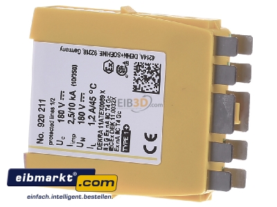 Ansicht rechts Dehn+Shne BXT ML2 B 180 Blitzstromableiter-Modul f.Blitzductor XT 