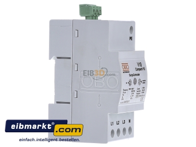 View on the left OBO Bettermann V10 COMPACT-FS Surge protection for power supply 
