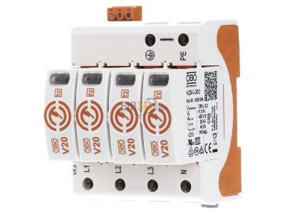 Front view OBO V20-4+FS-280 Combined arrester for power systems 
