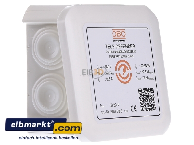 View on the left OBO Bettermann TD-2D-V Surge protection for signal systems
