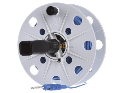 Frontansicht Dehn DHK40BSML0.75L50MBL Drahthaspel 50m, 0,75qmm, blau 