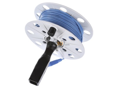 Ansicht oben vorne Dehn DHK40BSML0.75L50MBL Drahthaspel 50m, 0,75qmm, blau 
