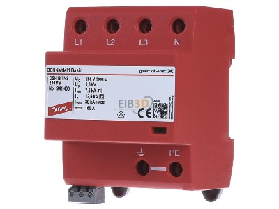 Front view Dehn DSH B TNS 255 FM Combined arrester for power systems 

