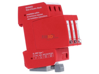 View on the left Dehn DG MU 3PD 240 3W+G R Surge protection for power supply 

