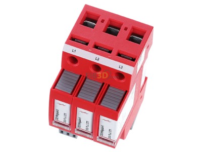 View up front Dehn DG MU 3PD 240 3W+G R Surge protection for power supply 
