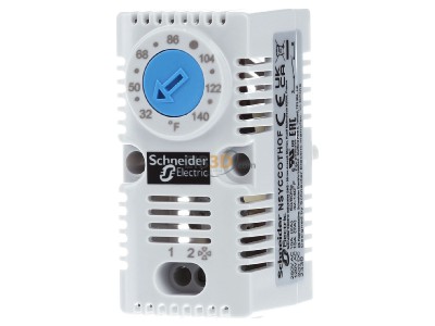 Front view Schneider Electric NSYCCOTHOF Thermostat for cabinet 0...60C 
