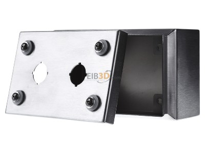 Frontansicht Rittal SM 2384.020 Tastergeh�use Edelstahl IP66, f.2 Tas.d=22,5 