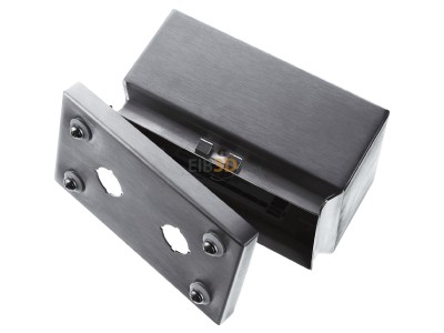 Ansicht oben vorne Rittal SM 2384.020 Tastergeh�use Edelstahl IP66, f.2 Tas.d=22,5 