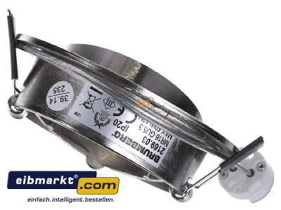 Ansicht oben hinten Brumberg Leuchten 2169.03 Einbaustrahler 50W chr-mt 