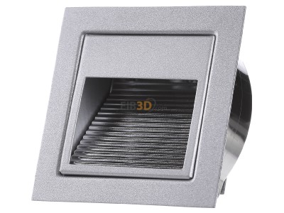 Frontansicht Brumberg P3729B LED-Wand-EB-Leuchte alu Power-LED bl, 1W 