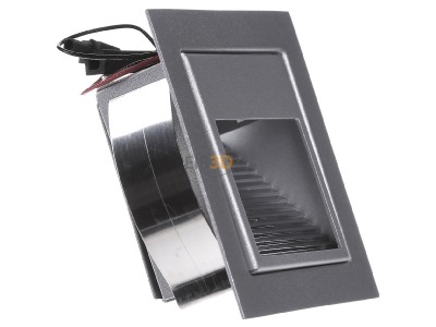 Ansicht links Brumberg P3729B LED-Wand-EB-Leuchte alu Power-LED bl, 1W 