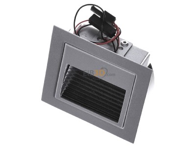 Ansicht oben vorne Brumberg P3729B LED-Wand-EB-Leuchte alu Power-LED bl, 1W 