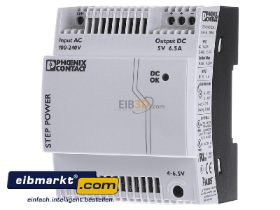 Front view Phoenix Contact 2868541 DC-power supply 85...264V/5V 32,5W
