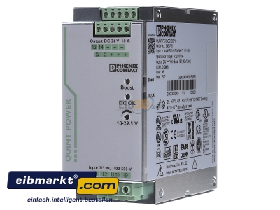 Front view Phoenix Contact QUINT-PS/3AC/24DC/10 DC-power supply 400...500V/24V 240W 
