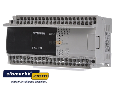 Front view Mitsubishi Electric FX3G-60MR/ES Compact PLC CPU-module PLC-CPU-module 
