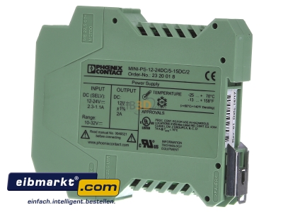View on the right Phoenix Contact 2320018 DC-power supply 24W
