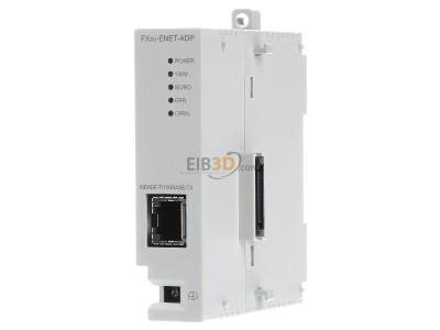 Front view Mitsubishi FX3U-ENET-ADP PLC communication module 
