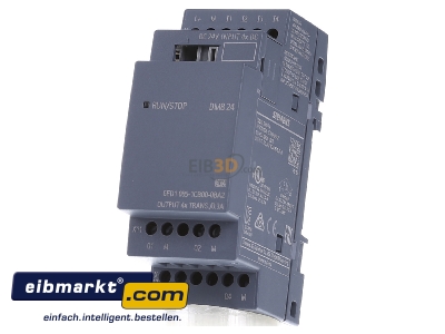 Front view Siemens Indus.Sector 6ED1055-1CB00-0BA2 PLC digital I/O-module 4In/4Out - 
