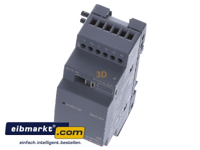 View up front Siemens Indus.Sector 6ED1055-1HB00-0BA2 PLC digital I/O-module 4In/4Out 
