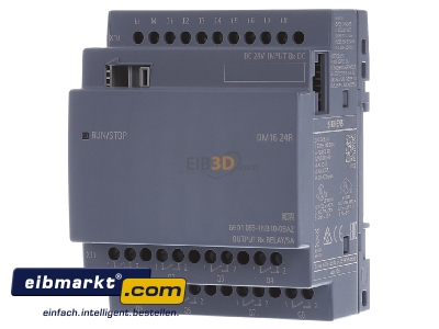 Front view Siemens Indus.Sector 6ED1055-1NB10-0BA2 PLC digital I/O-module 8In/8Out 
