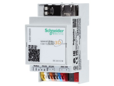 Frontansicht Schneider Electric LSS100200 SpaceLYnk Logiksteuerung EIB, KNX-Bacnet mit 500BACnet-Datenpunkten, 