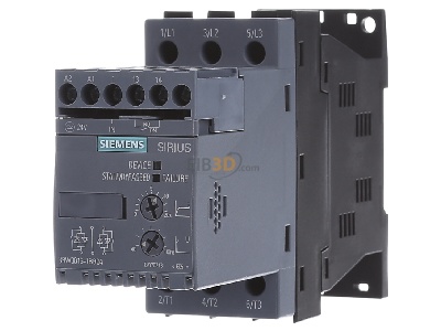 Front view Siemens 3RW3016-1BB04 Soft starter 9A 24VAC 24VDC 
