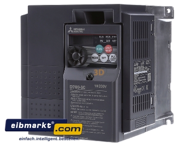 Front view Mitsubishi Electric FR-D720S-100SC-EC Frequency converter 200...240V 2,2kW
