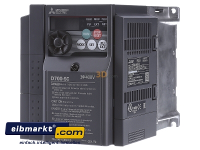 Frontansicht Mitsubishi Electric FR-D740-050SC-EC Frequenzumrichter 2,2kW 5A 3x380-480V 