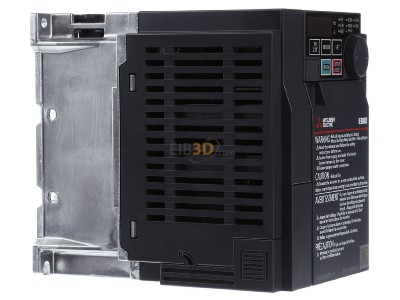 Ansicht links Mitsubishi FR-E820S-0050-4-60 Umrichter Pn:0,75kW 1x200-240V 
