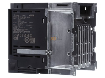 Ansicht rechts Mitsubishi FR-E820S-0050-4-60 Umrichter Pn:0,75kW 1x200-240V 