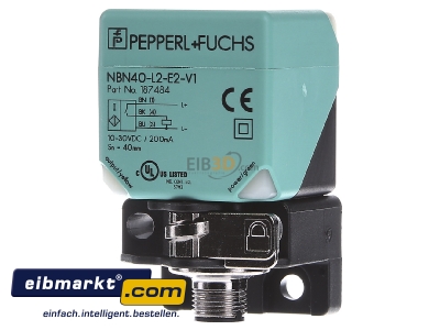 Front view Pepperl+Fuchs Fabrik NBN40-L2-E2-V1 Inductive proximity switch 40mm
