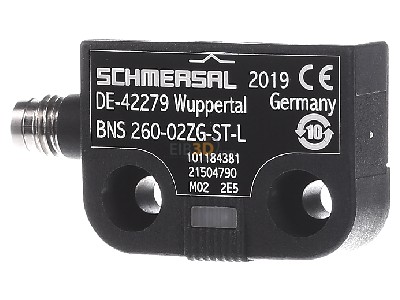 Front view Schmersal BNS 260-02ZG-ST-L Position switch with separate actuator 
