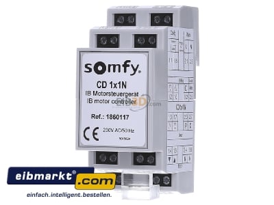 Frontansicht Somfy 1860117 Motorsteuergert CD 1x1 REG 