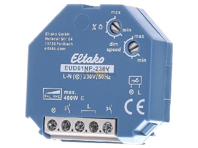 Front view Eltako EUD61NP-230V Dimmer flush mounted 0...400VA 
