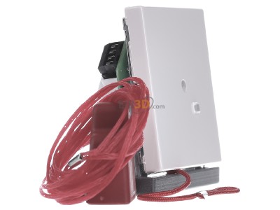 Ansicht links Jung NRS LS 0834 ZT WW Zugtaster ohne Rahmen aws Schraubbefestigung 