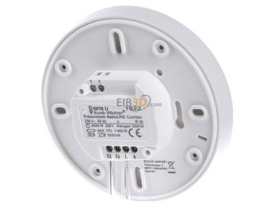 Back view Busch Jaeger 6818 U Motion sensor complete 30...360 white 
